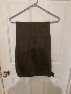 Larry Levine Brown Tweed Pencil Skirt